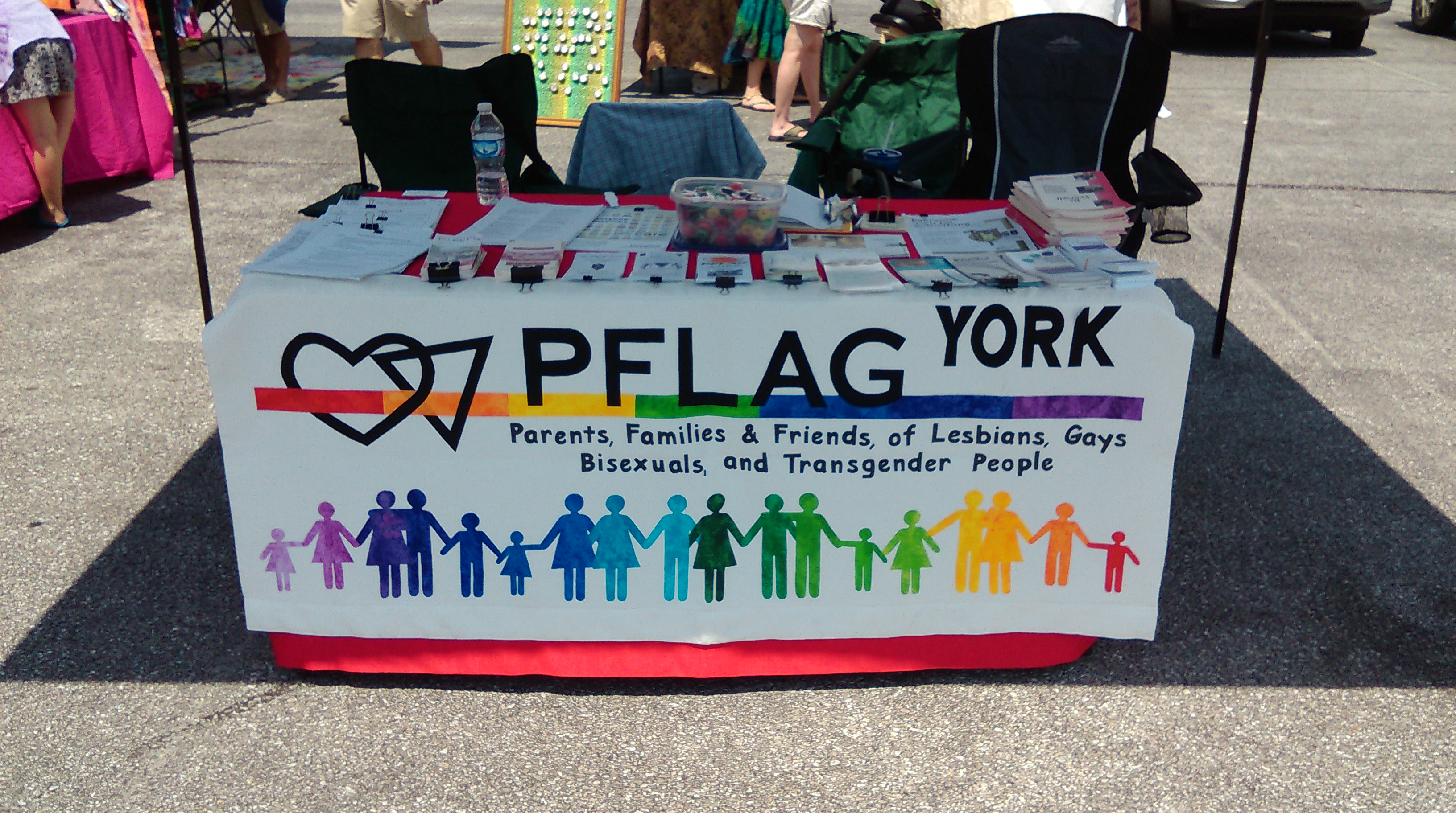 PFLAG York table at Equality Fest 2017